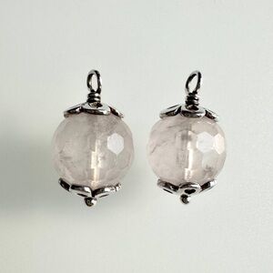 Pandora Compose Rose Quartz Drop Dangle 290616RQ 925 ALE S Silver Retired